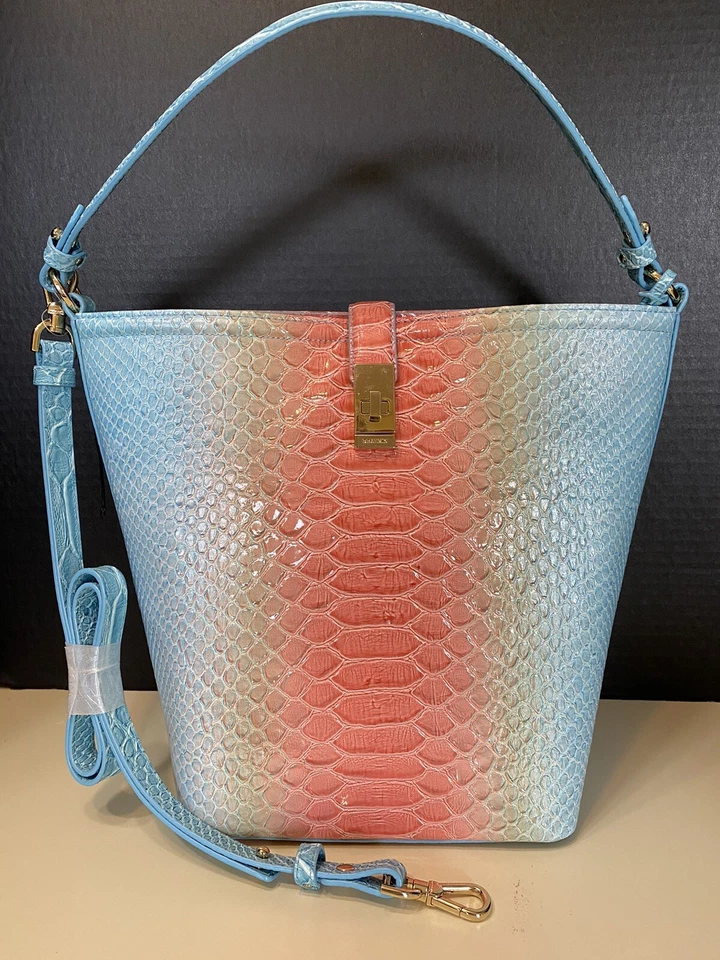 BRAHMIN Women's Volute Collection Shira Daylily Bucket Bag