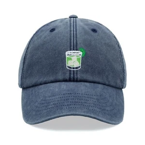 Margarita Cocktail Baseball Cap Vintage Washed Unisex Dad Hat Sun Tequila Faded - Picture 1 of 11