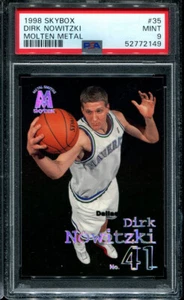 PSA 9 MINT 1998 SKYBOX DIRK NOWITZKI MOLTEN METAL #35 ROOKIE MAVERICKS 2149 B143 - Picture 1 of 1
