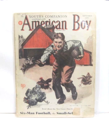 Vintage American Boy September 1937 Magazine Vintage Ads & Football Foto 1 de 4