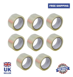 CLEAR PACKING TAPE 48MM X 66M BOX SELLOTAPE PARCEL BOX SEALING ADHESIVE SELLOT - Picture 1 of 2