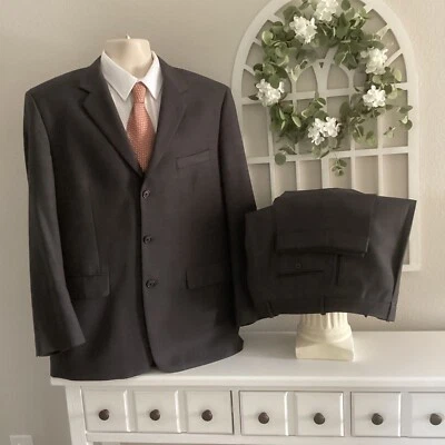 ALFANI FOR MACY’S 3 BTN LANA 2 PIEZAS TRAJE 44L 38 X 31 CHAR GRIS CABEZA DE UÑAS ¡Afilado! Foto 1 de 4