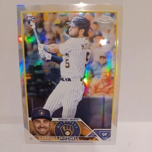GARRETT MITCHELL 2023 TOPPS CHROME ROOKIE REFRACTOR BREWERS #110 RC Q1781 - Picture 1 of 2