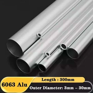 6063 Aluminium Round Tube Tubing for Home Furnishing, Machinery, DIY Handicraft - Picture 1 of 41