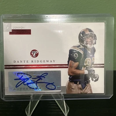 2005 Topps Pristine Dante Ridgeway Common Personal Endorsement Auto /1500 PEC-DR - Image 1 of 3