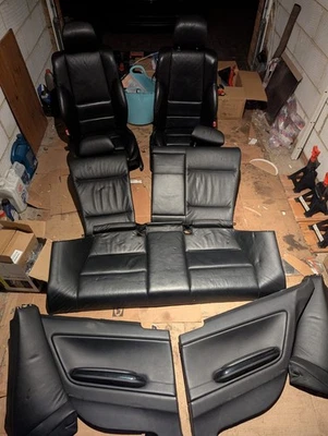 BMW E46 Coupe Front Sport Electric Seats With Rear Seats and Side Panels Leather - Image 1 of 4
