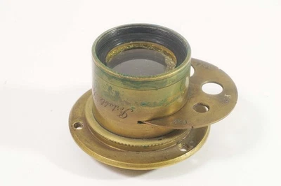 C13552~ No. 8 Portable Symmetrical Rectilinear Brass Lens – Ross 8X10? - Image 1 of 4