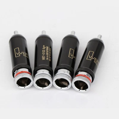 Cabo de interconexão soquete terminal conector RCA banhado a ródio WBT-0102 - Imagem 1 de 4
