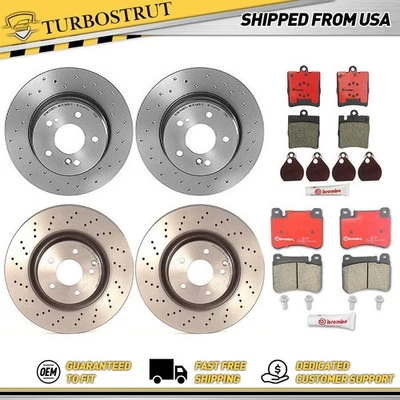 OE Brembo Front Rear Brake Rotors Pads Kit fits Mercedes-Benz C320 2004-2005 - Image 1 of 4