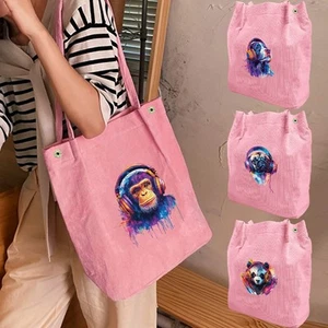 Bolso de Mano de Pana para Damas Bolso de Mano Mensajero Bolso de Hombro Viaje Escuela Bolso de Lona - Imagen 1 de 21