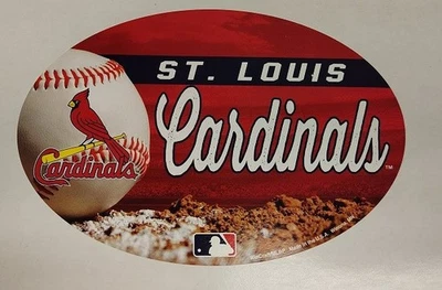 MLB St. Louis Cardinals 5.5" X 5.75" Oval Decal - Image 1 of 2