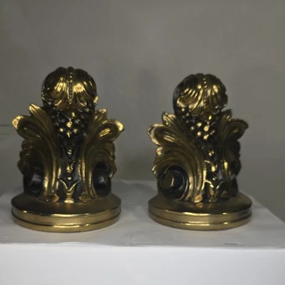 Sujetalibros vintage de latón de Virginia colonial Foto 1 de 4