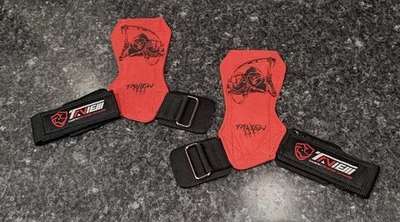 Correas de muñeca TAVIEW Parca roja para levantamiento de pesas para un máximo soporte de agarre Foto 1 de 2
