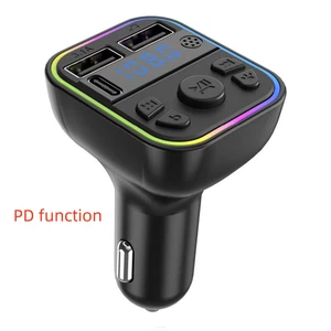 Bluetooth 5.0 Car Wireless FM Transmitter Adapter Dual USB Charger HandsFree Kit - Foto 1 di 12