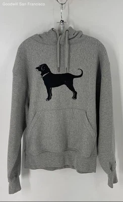 Винтажная мужская толстовка с капюшоном The Black Dog размер XS обычный серый базовый жакет - Изображение 1 из 3