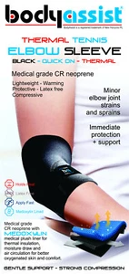 BodyAssist Tennis Elbow Thermal Sleeve Compression Support CR Neoprene Sport - Picture 1 of 3