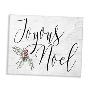Stupell Industries Joyous Noel Christmas Canvas 24x30 Gallery Wrapped Canvas - Picture 1 of 7