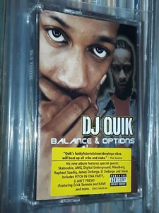 DJ QUIK BALANCE & OPTIONS CASSETTE TAPE USA EDITION HYPE STICKER SEALED HIP HOP - Picture 1 of 4