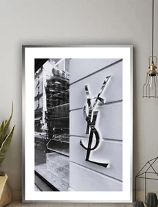 Designer Fashion Shop Leinwand Bild - gerahmter Druck - Poster Papier - Wandbild - Bild 1 von 25