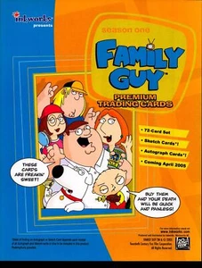 Family Guy Season 1 Trading Card Dealer Sell Sheet Sale Ad Inkworks 2005 - Picture 1 of 2