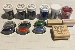 Embossing Powder & ColorBox Pigment Brush Pad Lot, Some Is Still Sealed New. - Picture 1 of 7