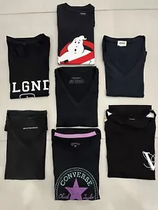 T-shirt Set 7x (Größe S) schwarz - Diesel Converse Jack&Jones H&M - Bild 1 von 9