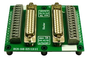 2fach 25poliger SUB-D Stecker mit WAGO Klemmen zum Unterbau für die Modellbahn - Bild 1 von 4