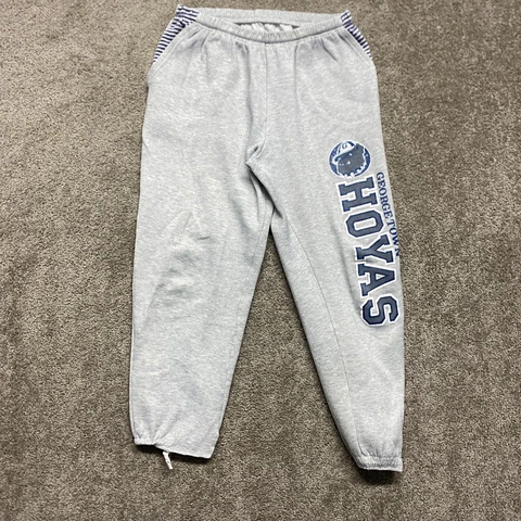 Vintage Georgetown Hoyas Pants Womens XL Gray Blue Sweatpants USA 80s Ladies Cover