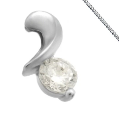 Ciondolo Bellissimo Piccolo da Collana con Zirconia Anche Catena 925 Argento - Immagine 1 di 4