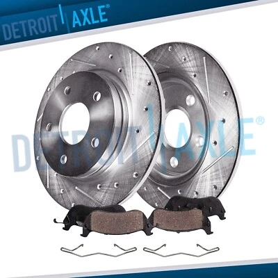 Kit de pastillas de freno de cerámica con rotores perforados traseros para Ford C-Max Escape Transit Connect Foto 1 de 4