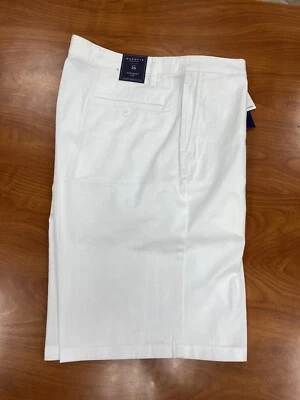 NUEVO Pantalones Cortos de Algodón Marquis Calce Recto Para Hombre - Blanco Foto 1 de 4