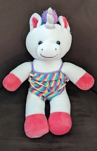 Bikini Build a Bear UNICORN FELH Blanco Rosa Arco Iris Cola Condominio Cub CC 15" - Imagen 1 de 9