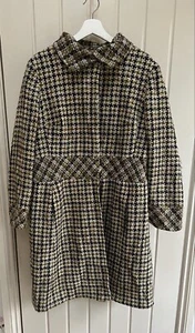 Planet Wool Vintage Look Ladies Coat Size 18 Green tweed check great condition - Picture 1 of 7
