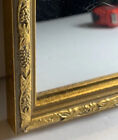 Vtg Ornate Gilt Wood Mirror 6x6”~Small French Country~Grapes~Hollywood Regency