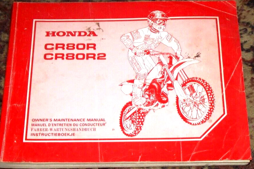 HONDA CR80R / CR80R2 OWNERS MAINTENANCE MANUAL - Image 1 of 1