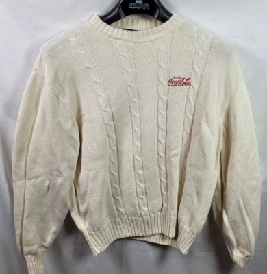 Suéter de malha vintage Coca Cola cabo adulto XL Vantage clássico personalizado - Imagem 1 de 4