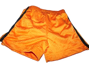athletic shorts 2 layer yellow polyester w/black side stripes 4T (baby 40) - Picture 1 of 4