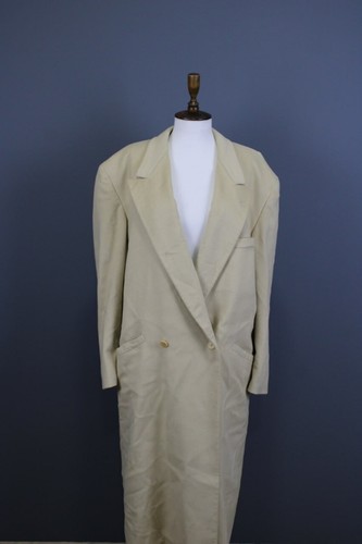 Giacca Cappotto Lana Doppio Seno GIANNI VERSACE COUTURE Lana Beige Lana Cashmere