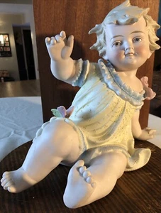 Vintage Large Bisque Piano Baby - Very Cute! - Picture 1 of 8