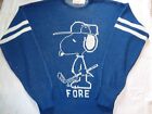 Vintage Cliff Engle Snoopy 1958 United Feature Syndicate Sweater Sz Large Golfer