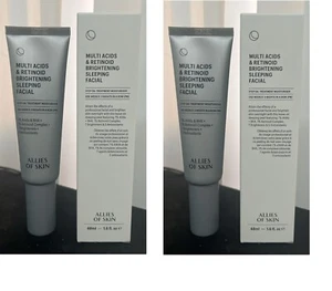 2x Allies of Skin Multiácidos y Retinoides Iluminadores Faciales para Dormir 1.6oz Ex8/27 - Imagen 1 de 4