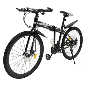 26 Zoll Mountainbike mit/ 21 Gang und Scheibenbremse Fahrrad MTB Unisex Alu Bike - Bild 1 von 24