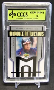 Chipper Jones 2004 Upper Deck Marquee Attractions Card #MA-CJ CGGS 10 Gem Mint - Picture 1 of 2