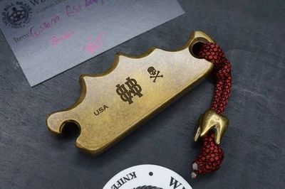 RARO Wild Bill Abridor de Garrafa de Latão com Molar Personalizado Re JRW Microtech - Imagem 1 de 4