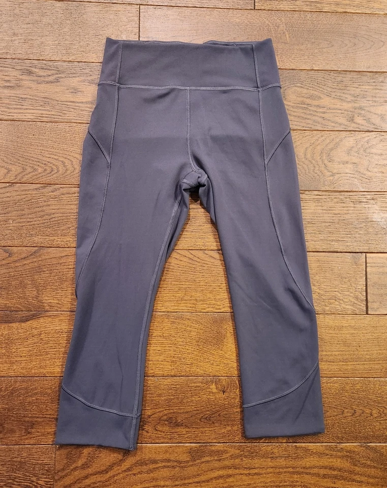 Leggings Lululemon Run Crop Capri Gris Yoga Atléticos Talla 6 Foto 1 de 4