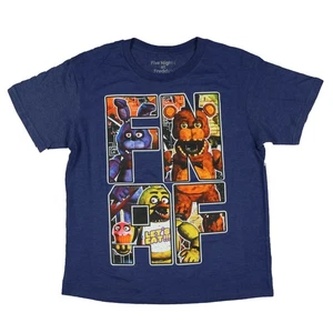 Five Nights At Freddy's FNAF Shirt Boy's Character Letters Short Sleeve Top - Picture 1 of 3