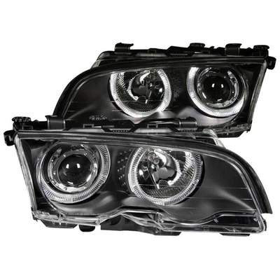 Anzo 121015 Headlight For BMW 323i 2000 Left and Right Halogen Black Housing Foto 1 de 3