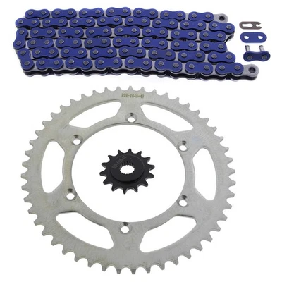 Kawasaki KX250F 250 F 2011 2012 2013 2014 cadena azul y piñón 14/49 114 L Foto 1 de 4