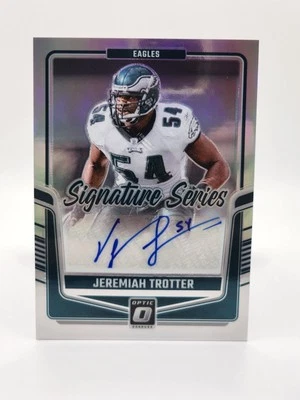2024 Panini Optic Signature Series Jeremiah Trotter Holo Auto Eagles - Image 1 of 4