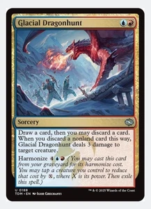 Glacial Dragonhunt (FOIL) | MTG TDM | EDH Commander Izzet Removal Card Draw | NM - Picture 1 of 3